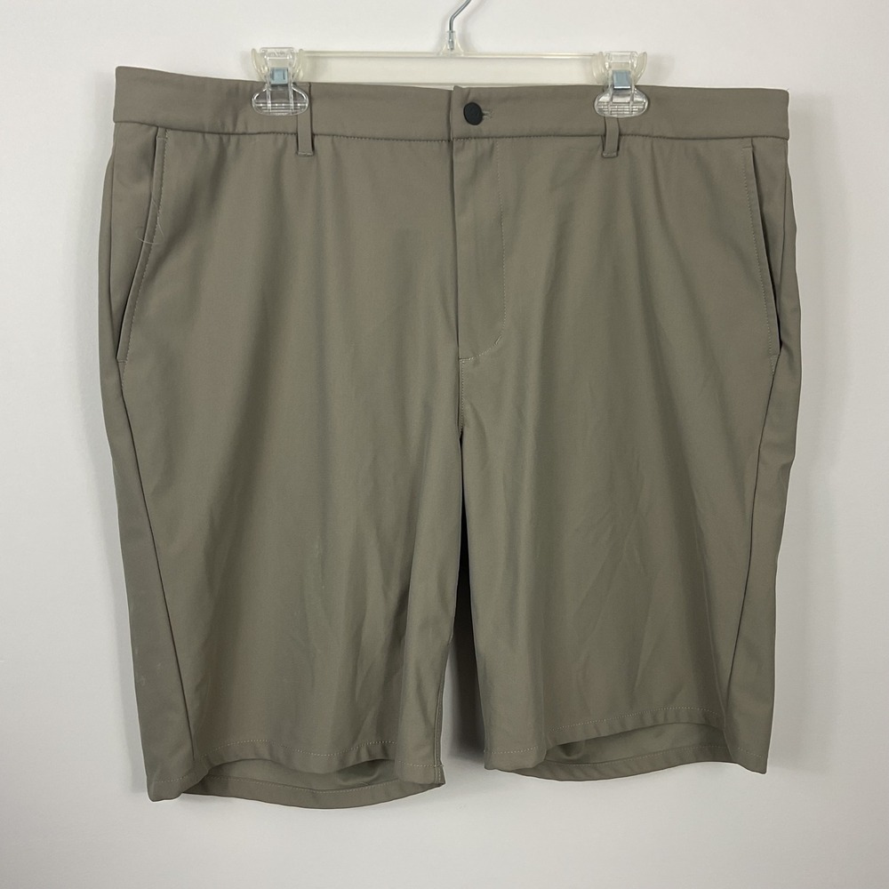 Johnnie-O‎ PREP-FORMANCE Golf Shorts Mens Size 40 Beige Flat Front